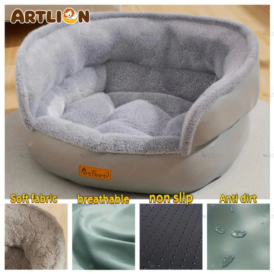 ARTLION Luxury Round Dog Bed – Non-Slip Base, Washable Cover, Plush Interior & Sturdy Frame. For All Sizes, Indoor & Outdoor Use
