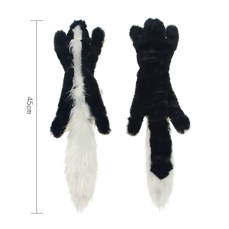 2025 New Fun Stuffed Animal-Shaped Dog Toys Squeak Pet Wolf Rabbit  Plush Small And Medium Dog Chew Squeaky Toy Pet Accessories