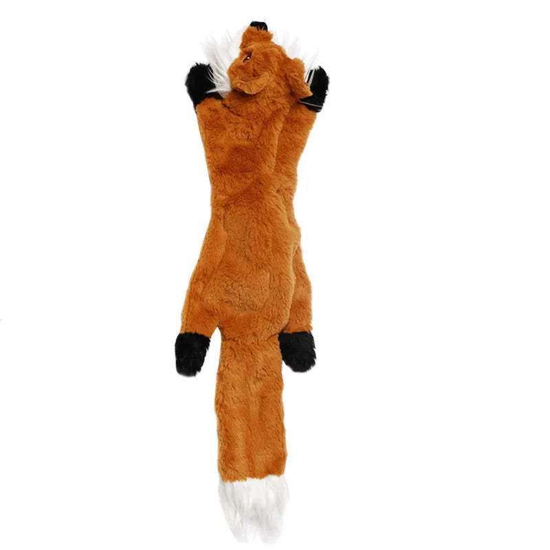 2025 New Fun Stuffed Animal-Shaped Dog Toys Squeak Pet Wolf Rabbit  Plush Small And Medium Dog Chew Squeaky Toy Pet Accessories