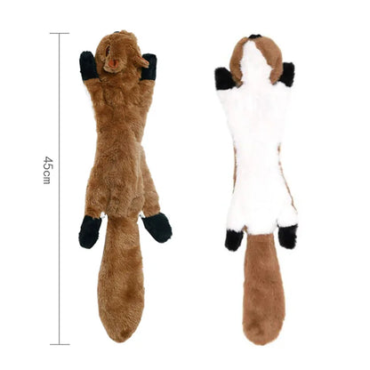 2025 New Fun Stuffed Animal-Shaped Dog Toys Squeak Pet Wolf Rabbit  Plush Small And Medium Dog Chew Squeaky Toy Pet Accessories
