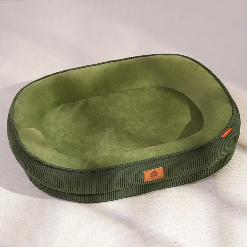 ARTLION Corduroy Dog Bed, Removable Washable Dog Mat, All-Season Thickened Warm Soft Plush Anti-Slip Pet Sofa Pad, Dog Supplies
