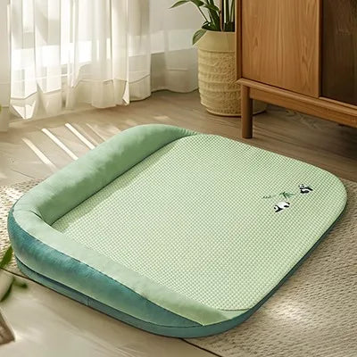 ARTLION New pet cooling mat, detachable and washable, suitable for all seasons, ice silk cooling pad with pillow, summer mat
