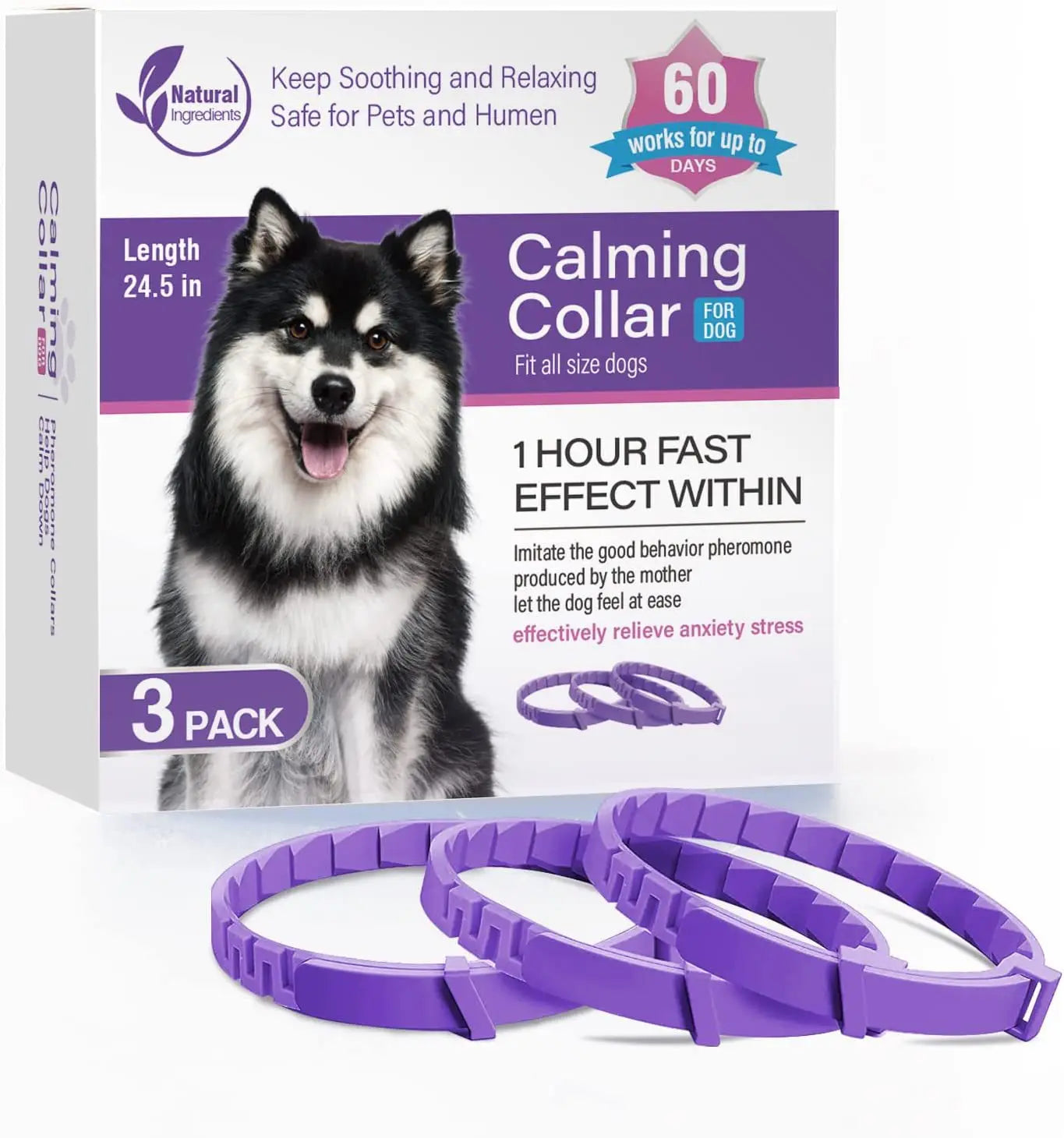 New 38/62CM Pet Calming Collar Cat And Dog Relieve Anxiety Protection Retractable Collars For Puppy Kitten Large Dogs Accessorie