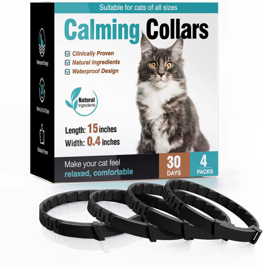 New Release 3/4 Pc Dog Calming Collar Cat Relieve Anxiety Protection Retractable Collars For Puppy Kitten Large Dogs Accessories