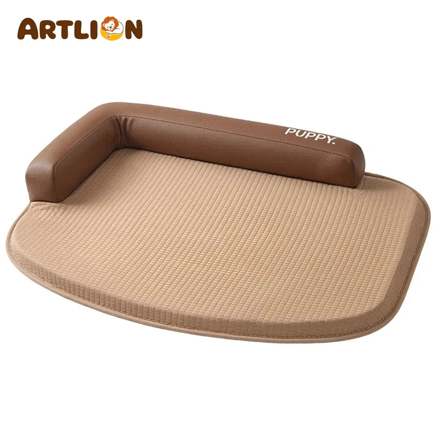ARTLION New pet cooling mat detachable and washable, suitable for all seasons, with pillow for small and medium dogs, summer mat
