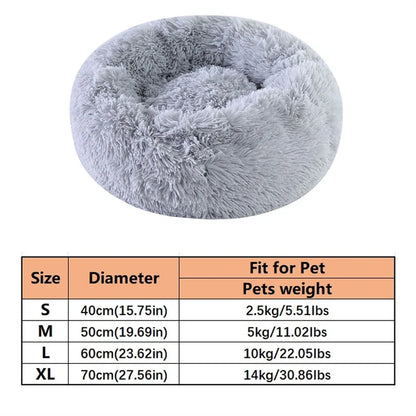 Soft Plush Cat Bed Pad Pet Donut Round Faux Fur Mat Warm Dog Bed Washable Comfortable Sleeping for Small to Medium Dogs And Cats