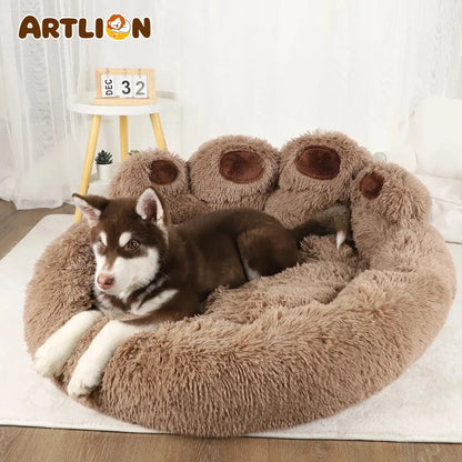 ARTLION Fluffy Warm Dog Bed, Large Small Sofa Basket, Plush Kennel Mat for Puppy & Cats, Pet Supplies Soft Blanket Accessories