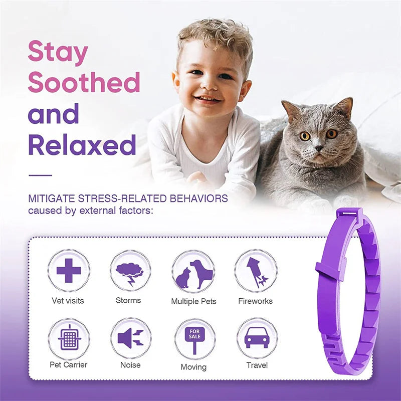 1/2 Pc Dog Calming Pheromone Collars Cats Relieve Anxiety Adjustable Comfortable Collar For Puppy Kitten Large Dogs Accessories