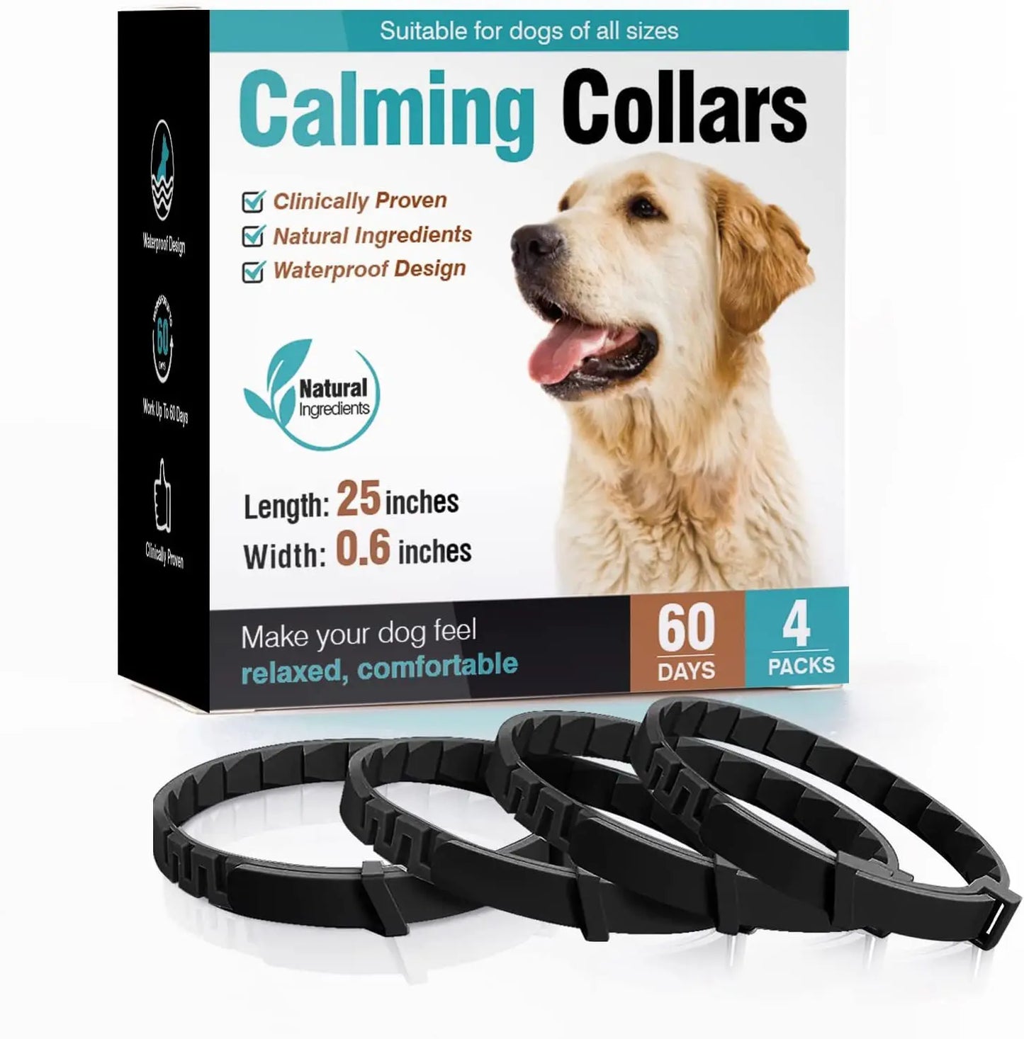 New 38/62CM Pet Calming Collar Cat And Dog Relieve Anxiety Protection Retractable Collars For Puppy Kitten Large Dogs Accessorie