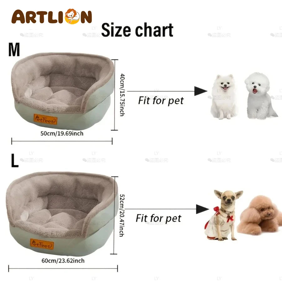ARTLION Luxury Round Dog Bed – Non-Slip Base, Washable Cover, Plush Interior & Sturdy Frame. For All Sizes, Indoor & Outdoor Use