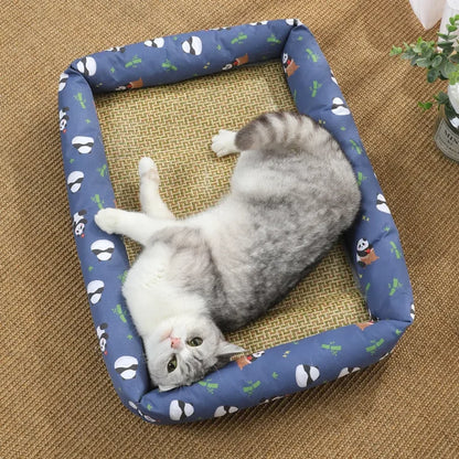 Dog And Cat Ice Cushion Summer Small And Medium Cat Sofa Cool Wear Pads Pet Bed Comfortable Wear-Resistant Pads Pet Supplies