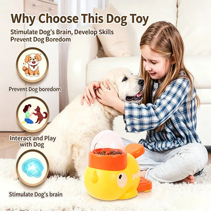 Cartoon Little Yellow Duck Shape Interactive Dog Toys Anti-Slip Design Pets Intelligence Exercise Feeder Food Dispenser Supplies