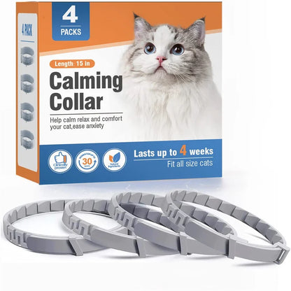 New Release 3/4 Pc Dog Calming Collar Cat Relieve Anxiety Protection Retractable Collars For Puppy Kitten Large Dogs Accessories