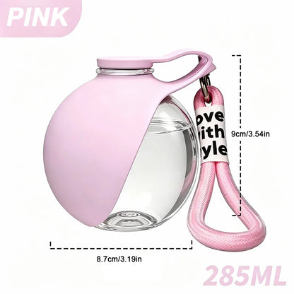 Portable Foldable Pet Water Bottle, Leak-Proof Outdoor Dog and Cat Drinking Bowl, with Lanyard and Hook, Compact, Pet Feeder