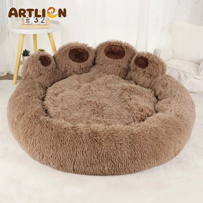 ARTLION Fluffy Warm Dog Bed, Large Small Sofa Basket, Plush Kennel Mat for Puppy & Cats, Pet Supplies Soft Blanket Accessories