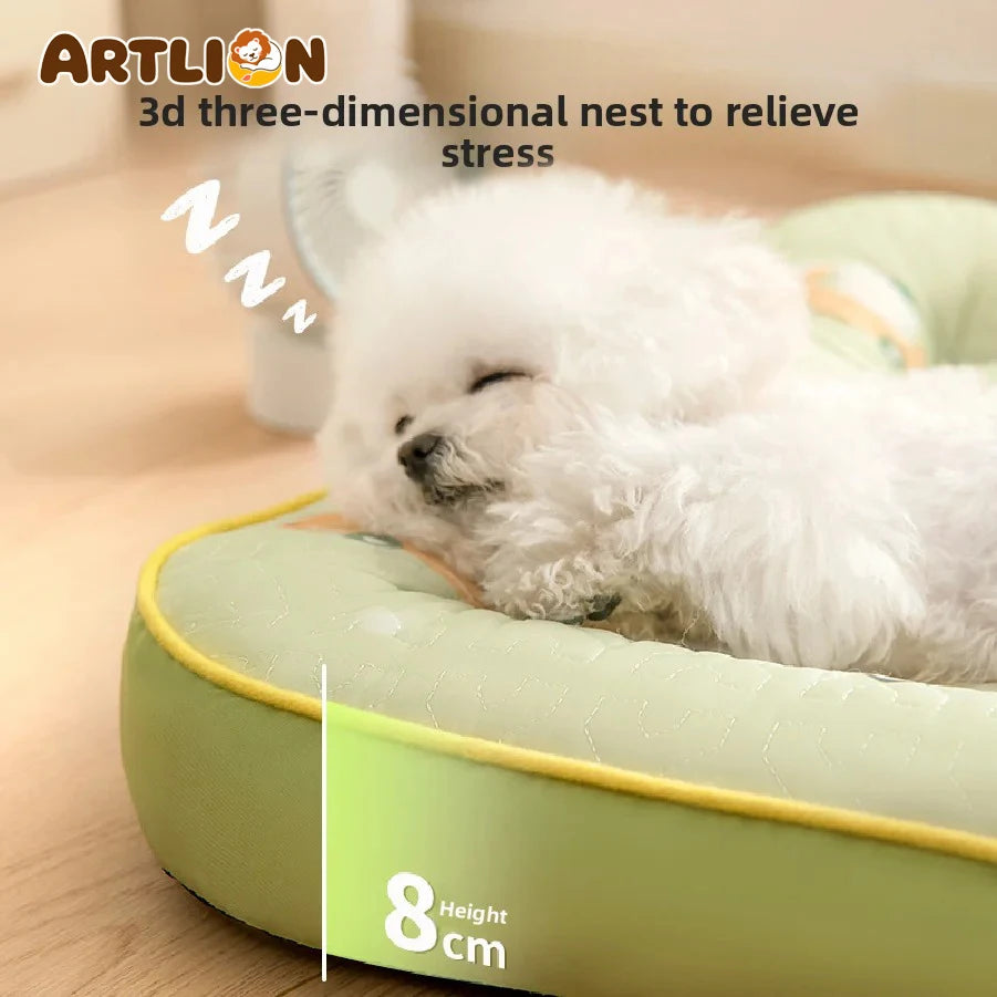 ARTLION All-Season Universal Dog & Cat Bed, Breathable Cooling Mat, Puppy Pad, Teddy Bichon Sleep Mat, for Small/Medium Pets