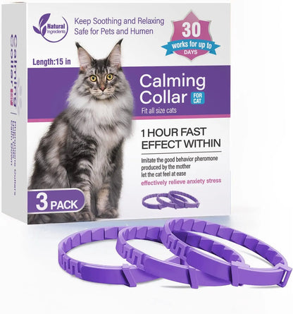 New Release 3/4 Pc Dog Calming Collar Cat Relieve Anxiety Protection Retractable Collars For Puppy Kitten Large Dogs Accessories