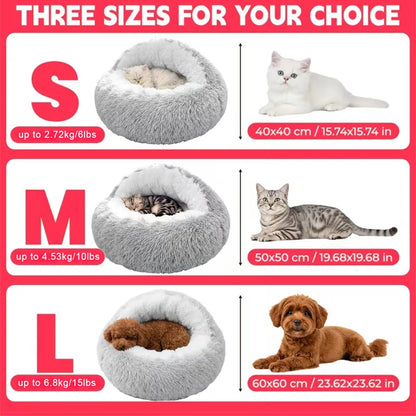 Cozy Cats Beds Pad Dogs Mattress Warm Soft Plush Pets Bed Shell-Shaped Semi-Enclosed Cat Sleeping Nests For Small Dogs Kitten