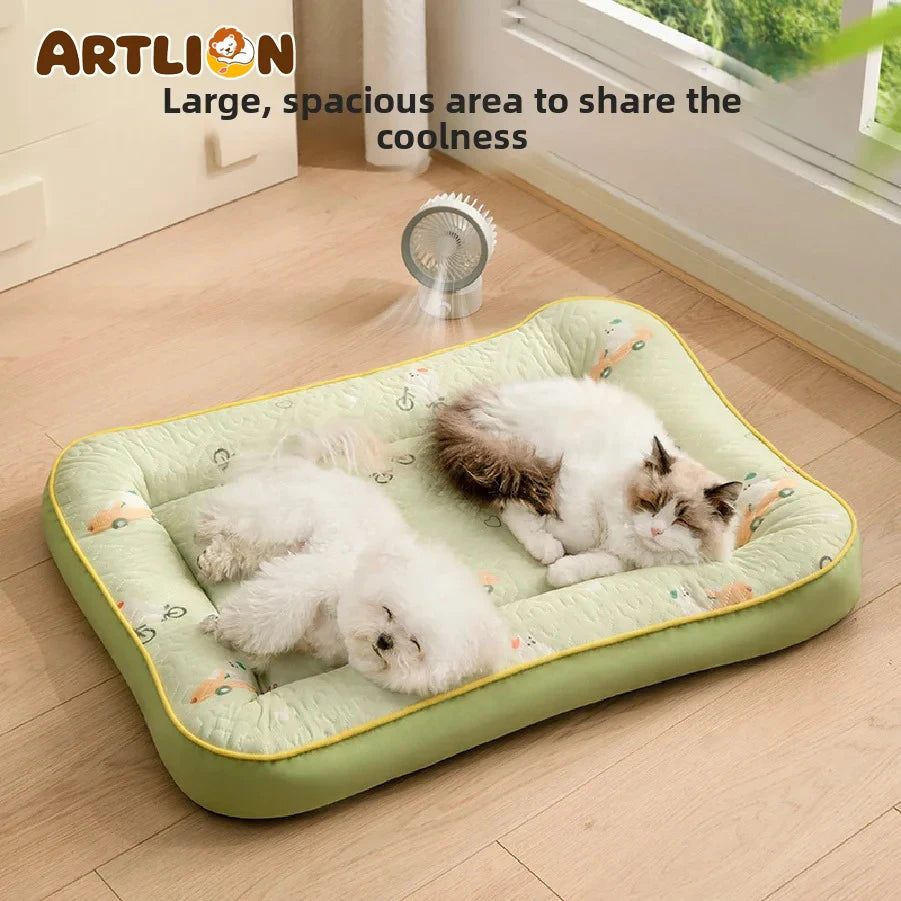 ARTLION All-Season Universal Dog & Cat Bed, Breathable Cooling Mat, Puppy Pad, Teddy Bichon Sleep Mat, for Small/Medium Pets