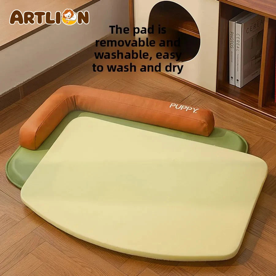 ARTLION New pet cooling mat detachable and washable, suitable for all seasons, with pillow for small and medium dogs, summer mat