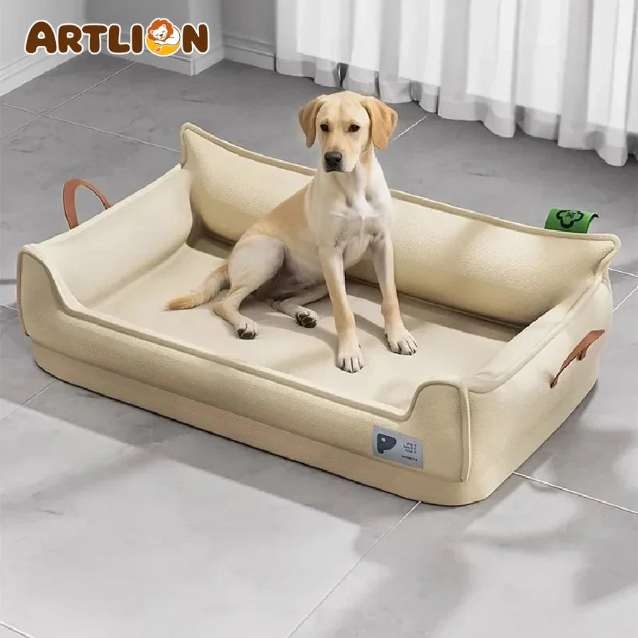 Orthopedic Waterproof Leather Dog Sofa Bed