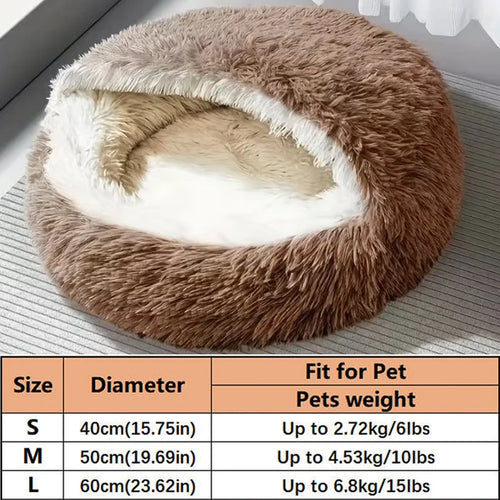 Cozy Cats Beds Pad Dogs Mattress Warm Soft Plush Pets Bed Shell-Shaped Semi-Enclosed Cat Sleeping Nests For Small Dogs Kitten