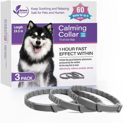 New Release 3/4 Pc Dog Calming Collar Cat Relieve Anxiety Protection Retractable Collars For Puppy Kitten Large Dogs Accessories