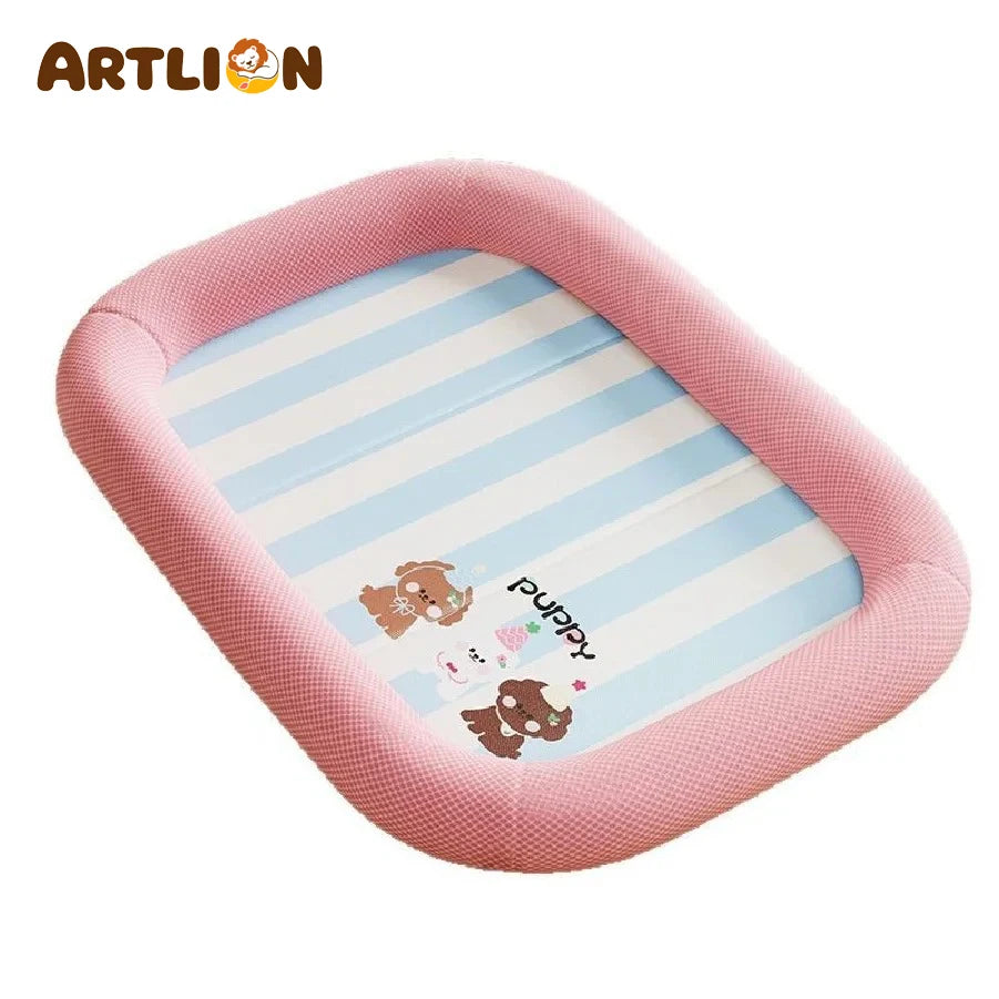 ARTLION Summer cooling mat dog bed, all-season pet bed cooling mat for small and medium dogs, lightweight and breathable cat pad