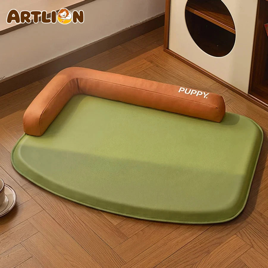ARTLION New pet cooling mat detachable and washable, suitable for all seasons, with pillow for small and medium dogs, summer mat