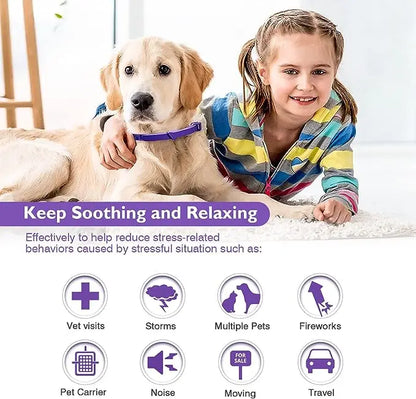 New 38/62CM Pet Calming Collar Cat And Dog Relieve Anxiety Protection Retractable Collars For Puppy Kitten Large Dogs Accessorie