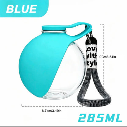 Portable Foldable Pet Water Bottle, Leak-Proof Outdoor Dog and Cat Drinking Bowl, with Lanyard and Hook, Compact, Pet Feeder