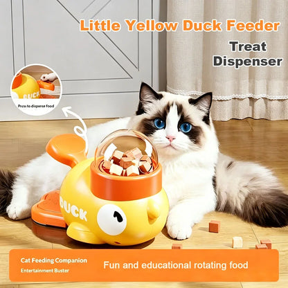 Cartoon Little Yellow Duck Shape Interactive Dog Toys Anti-Slip Design Pets Intelligence Exercise Feeder Food Dispenser Supplies