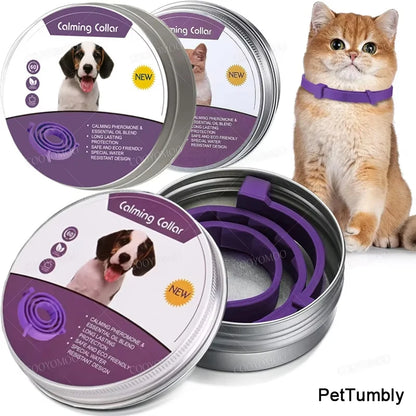 New Release 38/62CM Dog Calming Collar Cat Relieve Anxiety Protection Retractable Collars For Puppy Kitten Large Dogs Accessorie