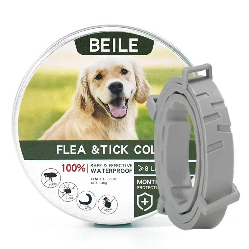 Dog Anti Flea and Tick Collars,Pet 8Month Protection Adjustable Collar for Large Dog Puppy Cat, Dogs Accessories