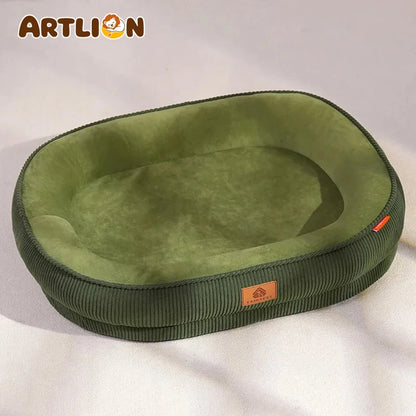 ARTLION Corduroy Dog Bed, Removable Washable Dog Mat, All-Season Thickened Warm Soft Plush Anti-Slip Pet Sofa Pad, Dog Supplies