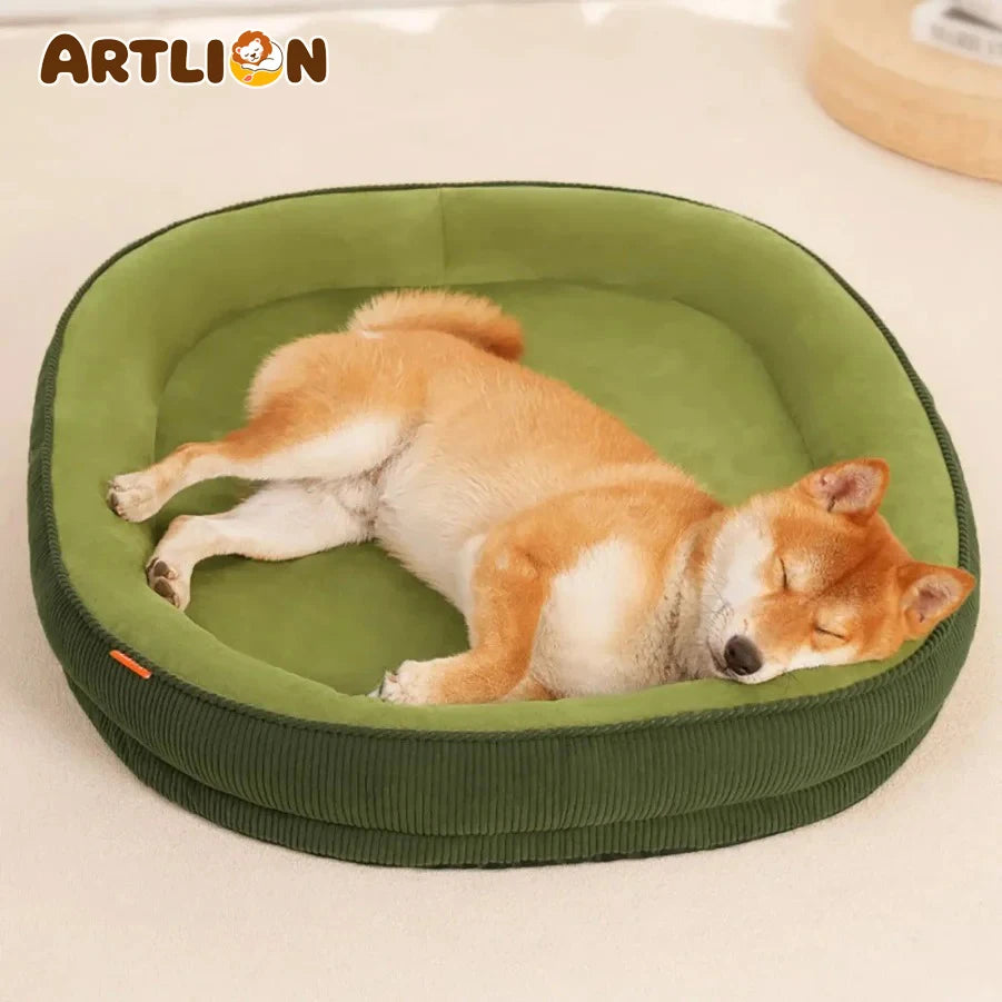ARTLION Corduroy Dog Bed, Removable Washable Dog Mat, All-Season Thickened Warm Soft Plush Anti-Slip Pet Sofa Pad, Dog Supplies