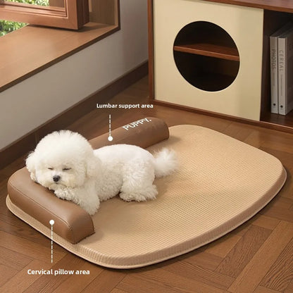 ARTLION New pet cooling mat detachable and washable, suitable for all seasons, with pillow for small and medium dogs, summer mat