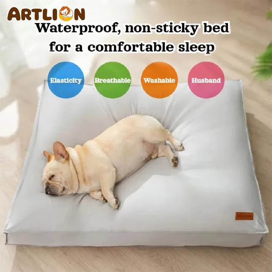 ARTLION Pet waterproof mat, detachable washable all-season dog bed, thickened cat bed for small and medium dogs, summer dog mat