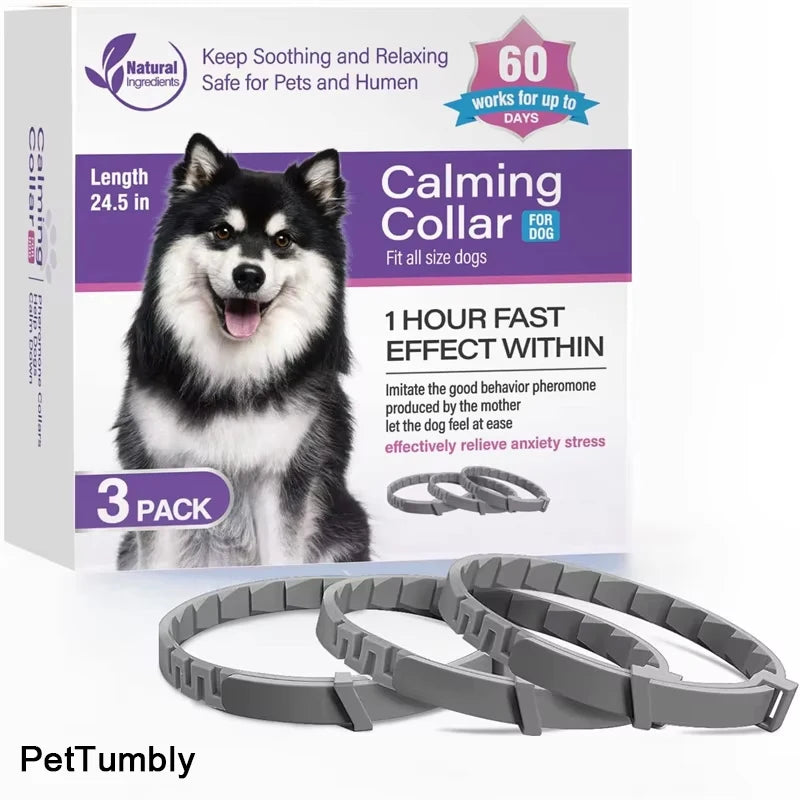 New 38/62CM Pet Calming Collar Cat And Dog Relieve Anxiety Protection Retractable Collars For Puppy Kitten Large Dogs Accessorie