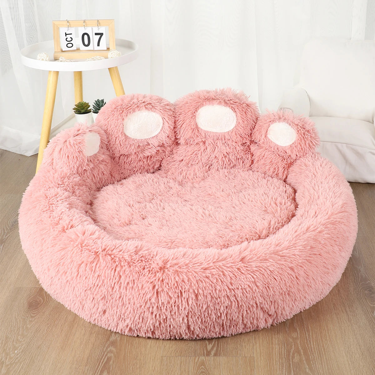 ARTLION Fluffy Warm Dog Bed, Large Small Sofa Basket, Plush Kennel Mat for Puppy & Cats, Pet Supplies Soft Blanket Accessories
