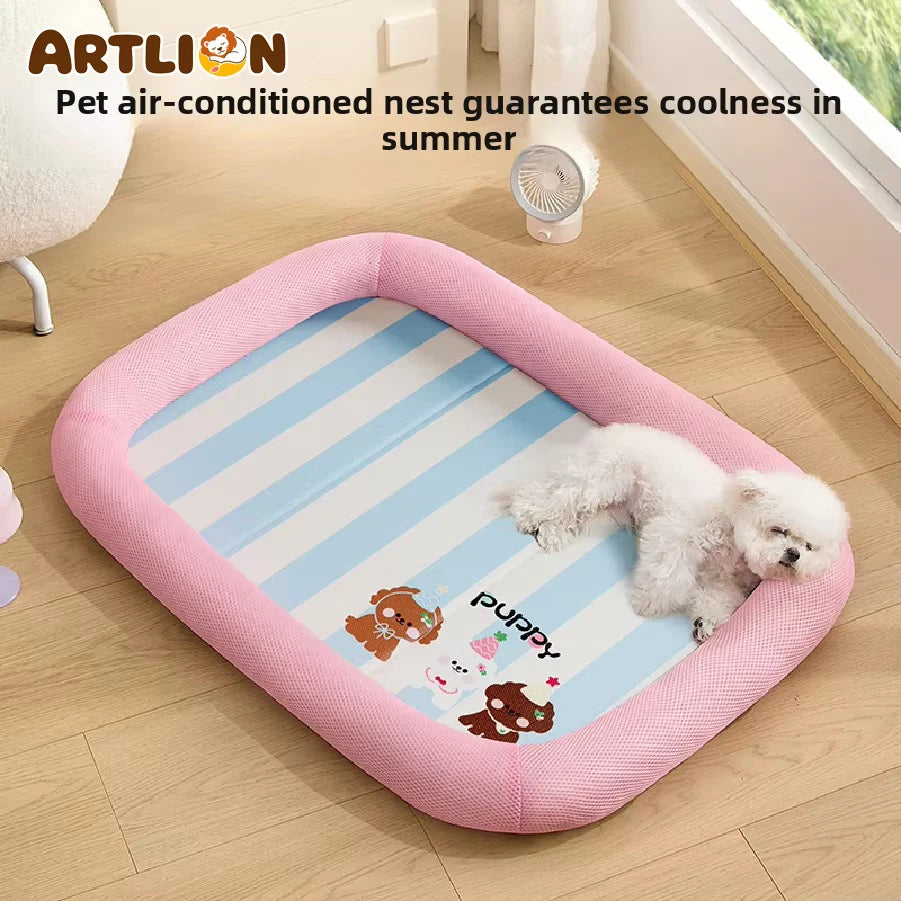 ARTLION Summer cooling mat dog bed, all-season pet bed cooling mat for small and medium dogs, lightweight and breathable cat pad
