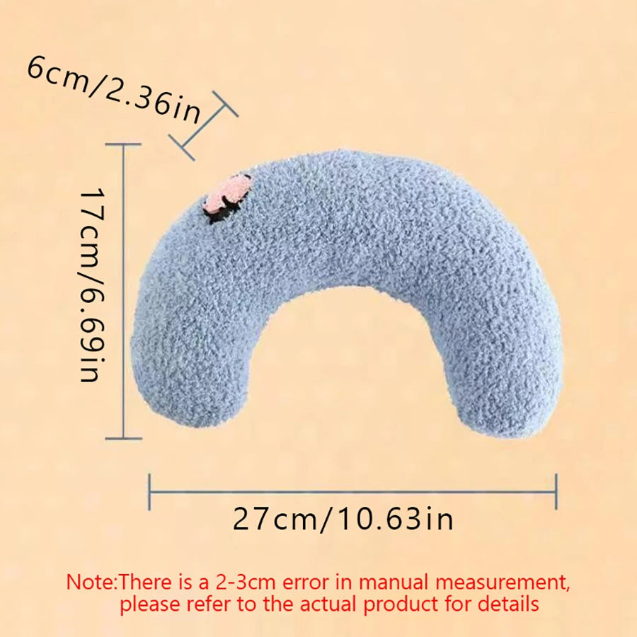 Cute Dogs Cats Little Pillows U-Shaped Neck Protector Pets Deep Sleep Pillow for Puppy Kitten Soft Fluffy Calming Toys Washable