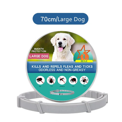 Dog Anti Flea and Tick Collars,Pet 8Month Protection Adjustable Collar for Large Dog Puppy Cat, Dogs Accessories