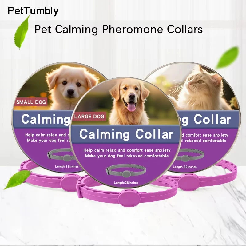 1/2 Pc Dog Calming Pheromone Collars Cats Relieve Anxiety Adjustable Comfortable Collar For Puppy Kitten Large Dogs Accessories
